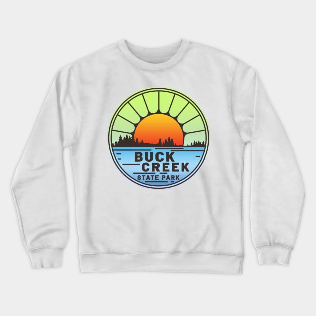 Buck Creek State Park Ohio OH Lake Crewneck Sweatshirt by TravelTime